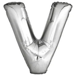 Bokstavsballong Silver Metallic
