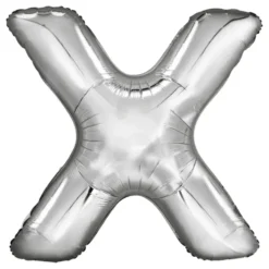 Bokstavsballong Silver Metallic