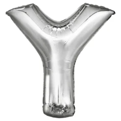 Bokstavsballong Silver Metallic