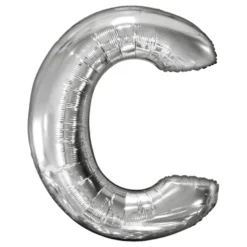 Bokstavsballong Silver Metallic
