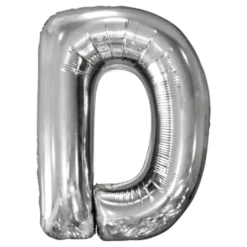 Bokstavsballong Silver Metallic
