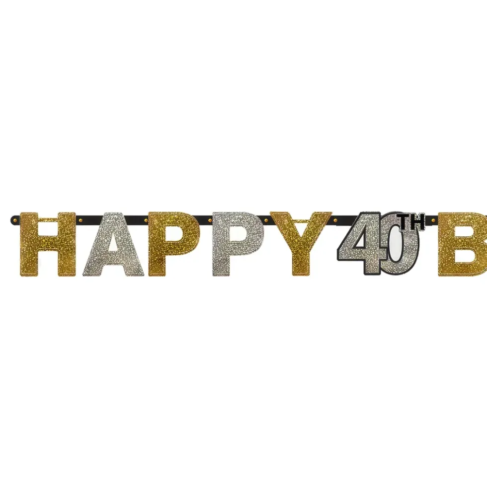 Bokstavsgirlang Happy Birthday 40 år