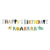 Bokstavsgirlang Happy Birthday Dino Roar