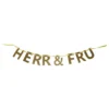 Bokstavsgirlang Herr & Fru Guld