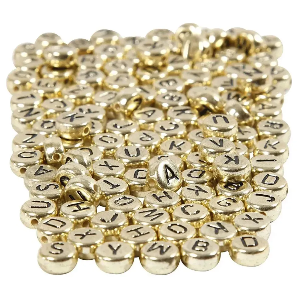 Bokstavspärlor Guld