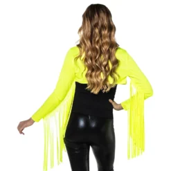 Bolero med Fransar Neongul UV