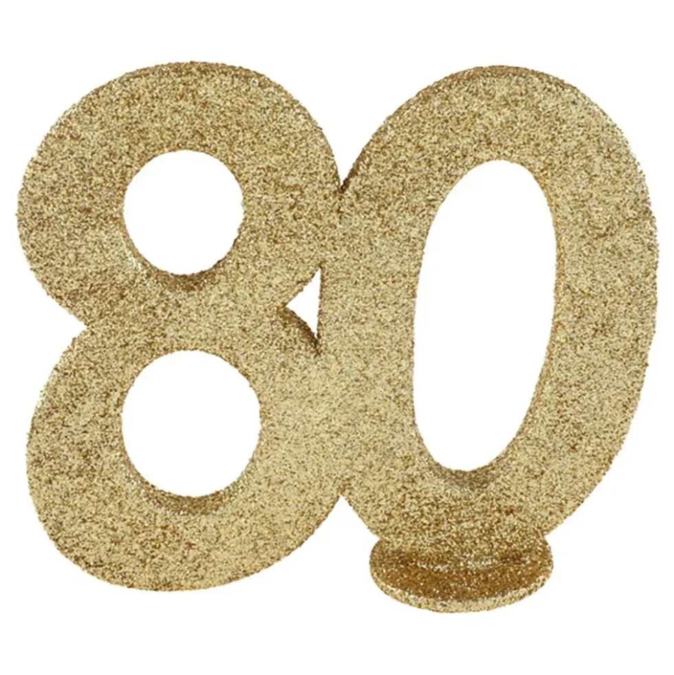 Bordsdekoration 80 Glitter Guld