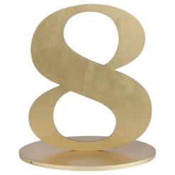 Bordsdekoration Siffra Matt Guld