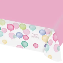 Bordsduk Ballonger Happy Birthday Pastell