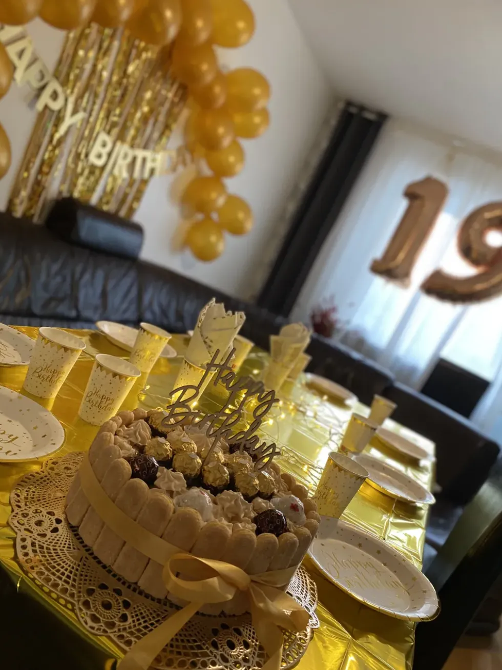 Bordsduk Guld Metallic