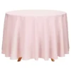Bordsduk i Tyg Rund Dusty Pink