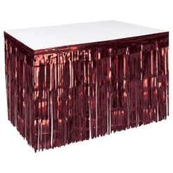 Bordskjol Fransar Vinröd Metallic