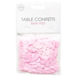 Bordskonfetti Bebisfötter Rosa