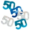 Bordskonfetti 50 Blå/Silver