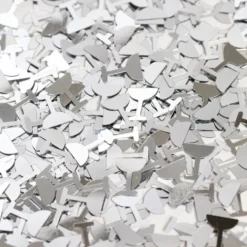 Bordskonfetti Champagneglas Silver Metallic