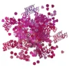 Bordskonfetti Happy Birthday Rosa Metallic
