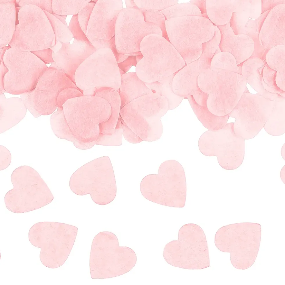 Bordskonfetti Hjärtan Ljusrosa