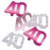 Bordskonfetti 40 Rosa/Silver