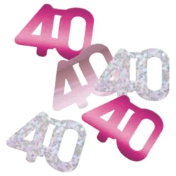 Bordskonfetti 40 Rosa/Silver