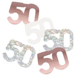 Bordskonfetti 50 Roséguld