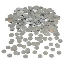 Bordskonfetti Rund Silver Metallic