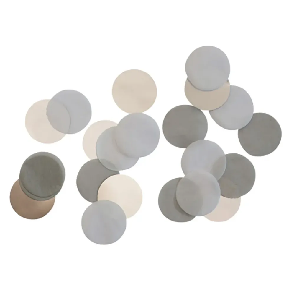 Bordskonfetti Rund Silver/Vit