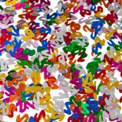 Bordskonfetti Siffra Färgmix Metallic