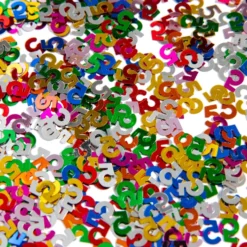 Bordskonfetti Siffra Färgmix Metallic