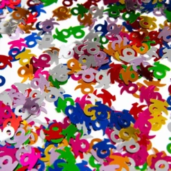Bordskonfetti Siffra Färgmix Metallic