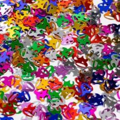 Bordskonfetti Siffra Färgmix Metallic