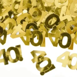 Bordskonfetti Siffra 40 Guld Metallic