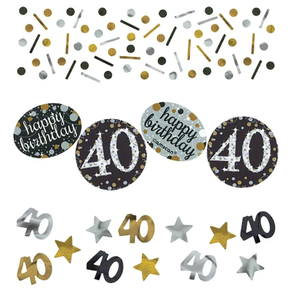 Bordskonfetti 40 Silver/Guld Glitter