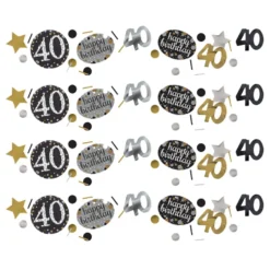 Bordskonfetti 40 Silver/Guld Glitter