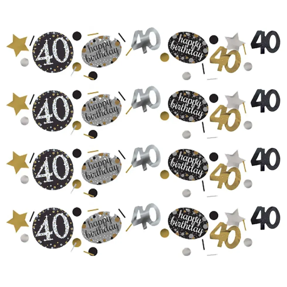Bordskonfetti 40 Silver/Guld Glitter