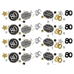 Bordskonfetti 80 Silver/Guld Glitter