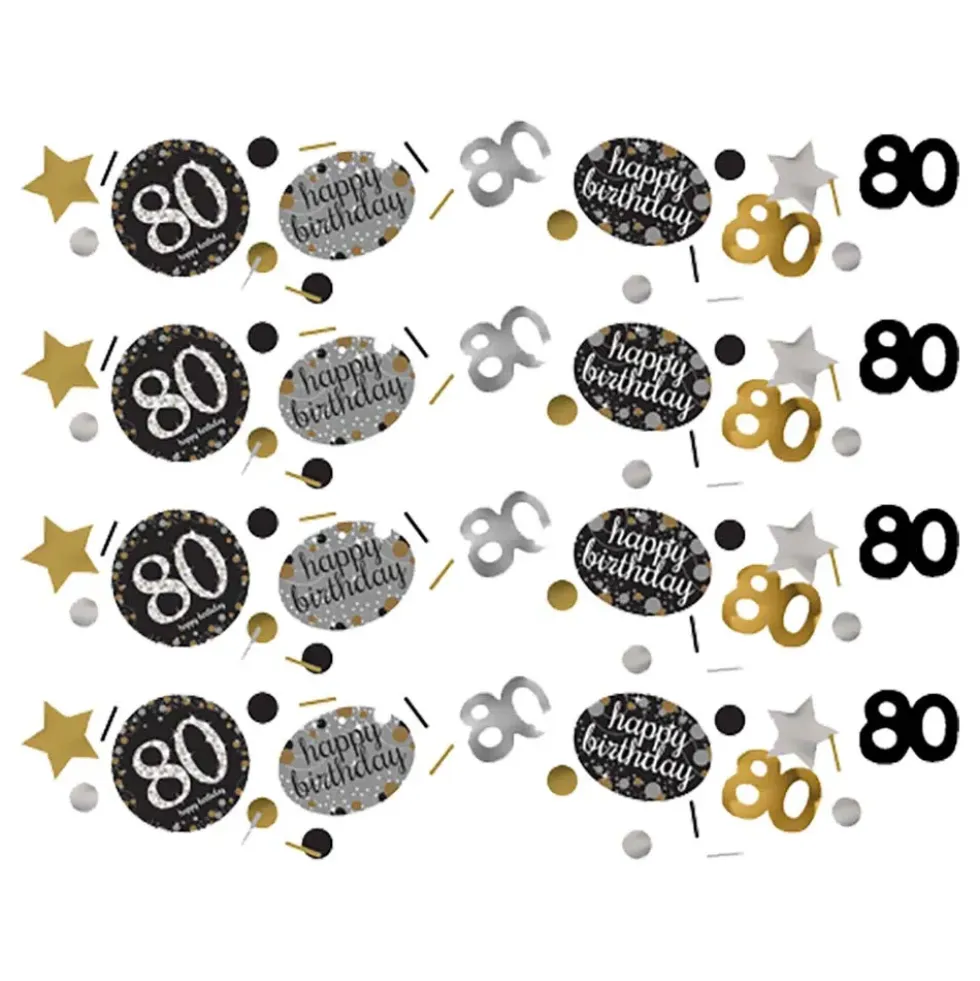 Bordskonfetti 80 Silver/Guld Glitter