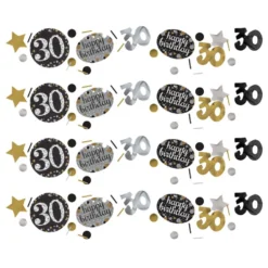 Bordskonfetti 30 Silver/Guld Glitter