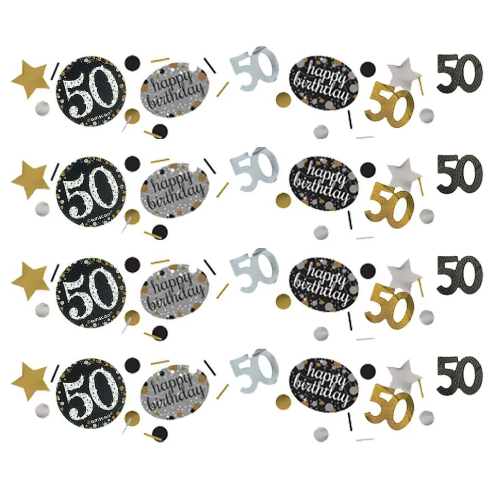 Bordskonfetti 50 Silver/Guld Glitter