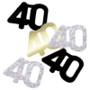 Bordskonfetti 40 Silver/Guld/Svart