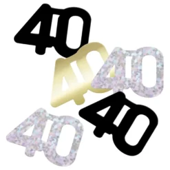 Bordskonfetti 40 Silver/Guld/Svart