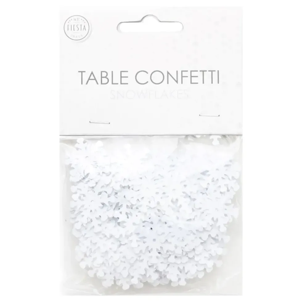 Bordskonfetti Snöflingor Vita
