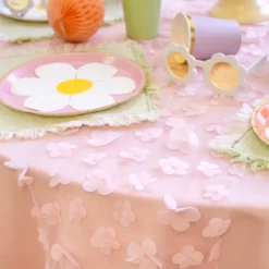 Bordslöpare Blommor Rosa Pastell