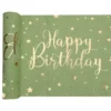 Bordslöpare Happy Birthday Grön/Guld
