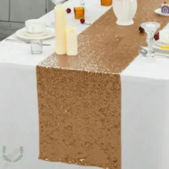 Bordslöpare Paljett Guld