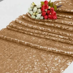 Bordslöpare Paljett Guld
