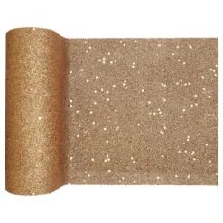Bordslöpare Tjock Roséguld Glitter