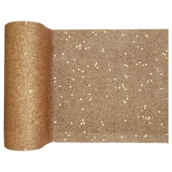 Bordslöpare Tjock Roséguld Glitter