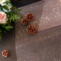 Bordslöpare Tyll Glitter Roséguld
