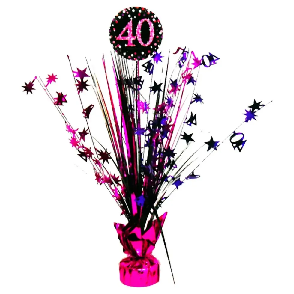 Bordspjäs 40 Svart/Rosa Glitter