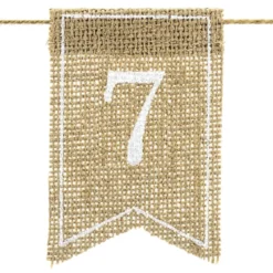Bordsplacering Siffror Jute
